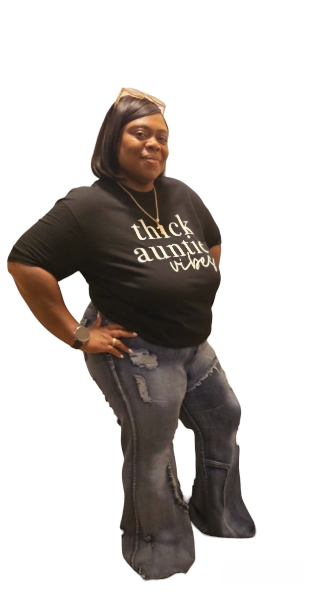 Good Girl Distressed Flare Jeans