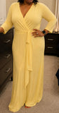 Yellow Wrap Maxi Dress
