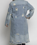 Distressed Denim Duster