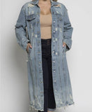 Distressed Denim Duster