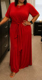 Red Tie-Waist Set