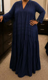 Navy Tiered Maxi Dress