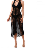 The Kelly Fringe 2 Cover Up Black