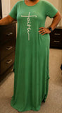 Faith Graphic Maxi Dress Green