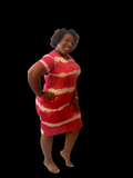 My Curvy Tie Dye Dress Fuchsia