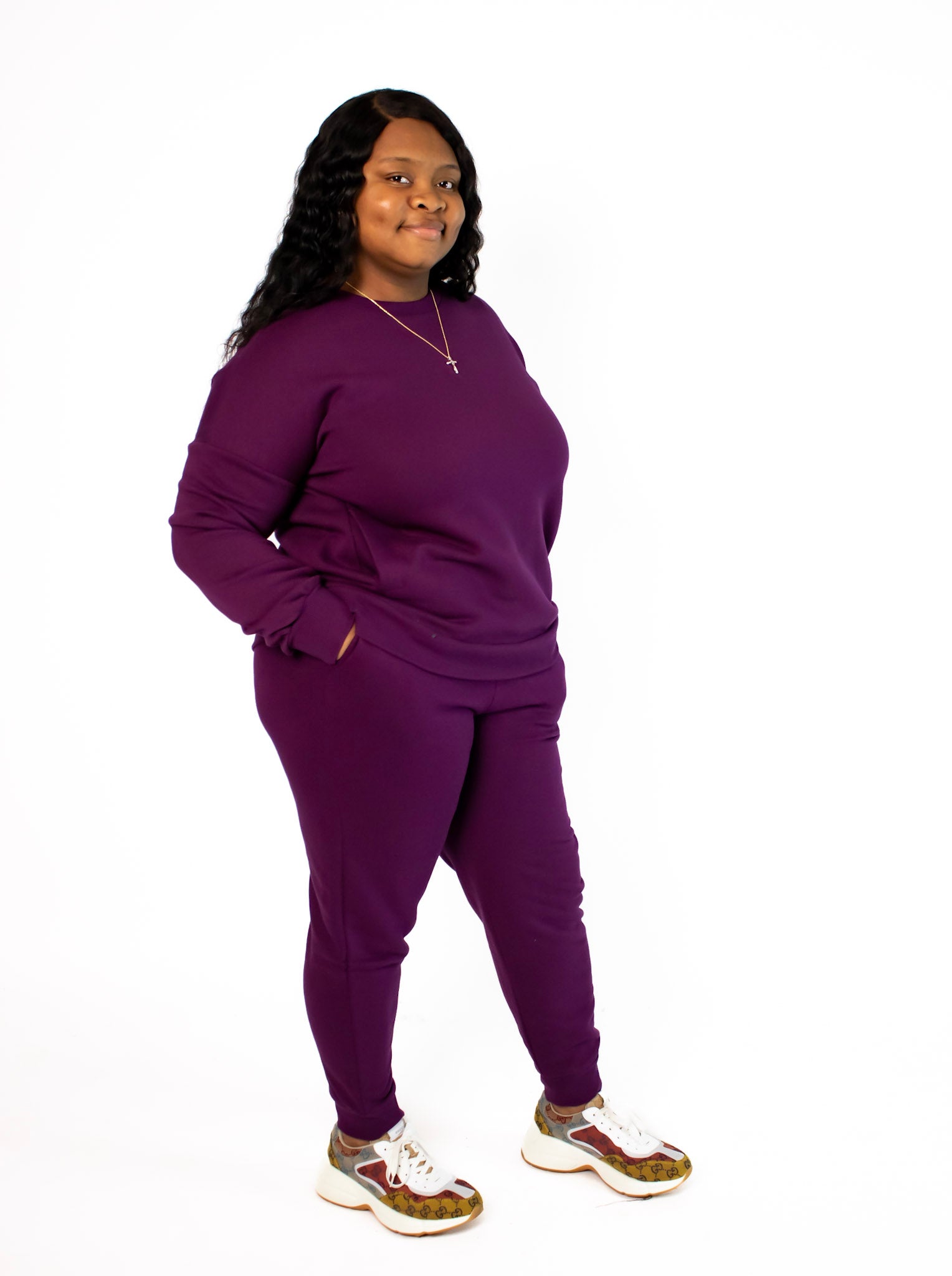 Plus shops size pink jogging suit